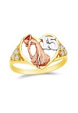 itsy-bitsy three color cubic zirconia gold baby ring      